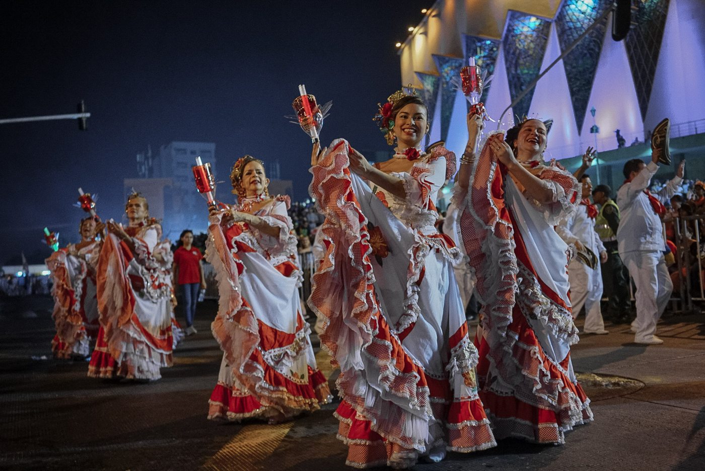 Cumbiamberas en el desfile
