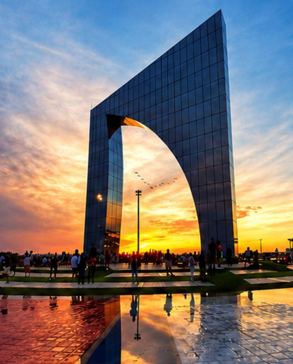 Ventana al Mundo ao entardecer — Barranquilla